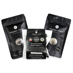 Set: black, white, and fermented Kampot pepper