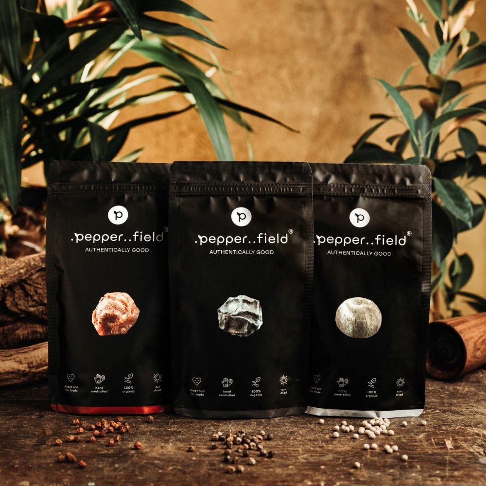 Poivre de Kampot noir, rouge et blanc (3×100 g)