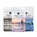 Multipack of natural salts from Kampot – fleur de sel (100 g), salt pyramids (100 g), coarse salt (120 g)
