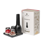Maxi gift set FinaMill – matte black rechargeable Grinder with four containers and a stand