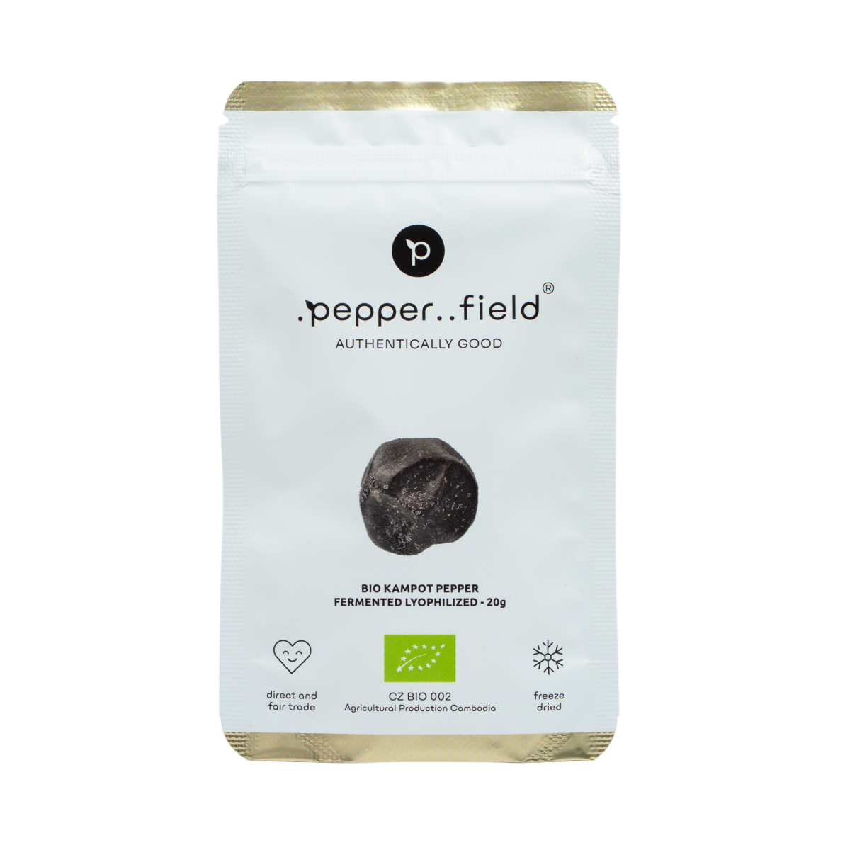 BIO Kampotský korenie fermentované, lyofilizované a solené - doypack 20 g