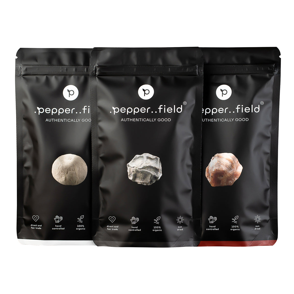 Poivre de Kampot noir, rouge et blanc (3×100 g)