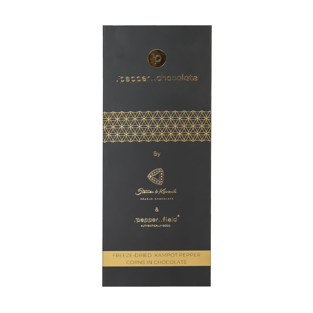 Zlaté čokoládové dražé s lyofilizovaným Kampotským korením - .pepper..chocolate