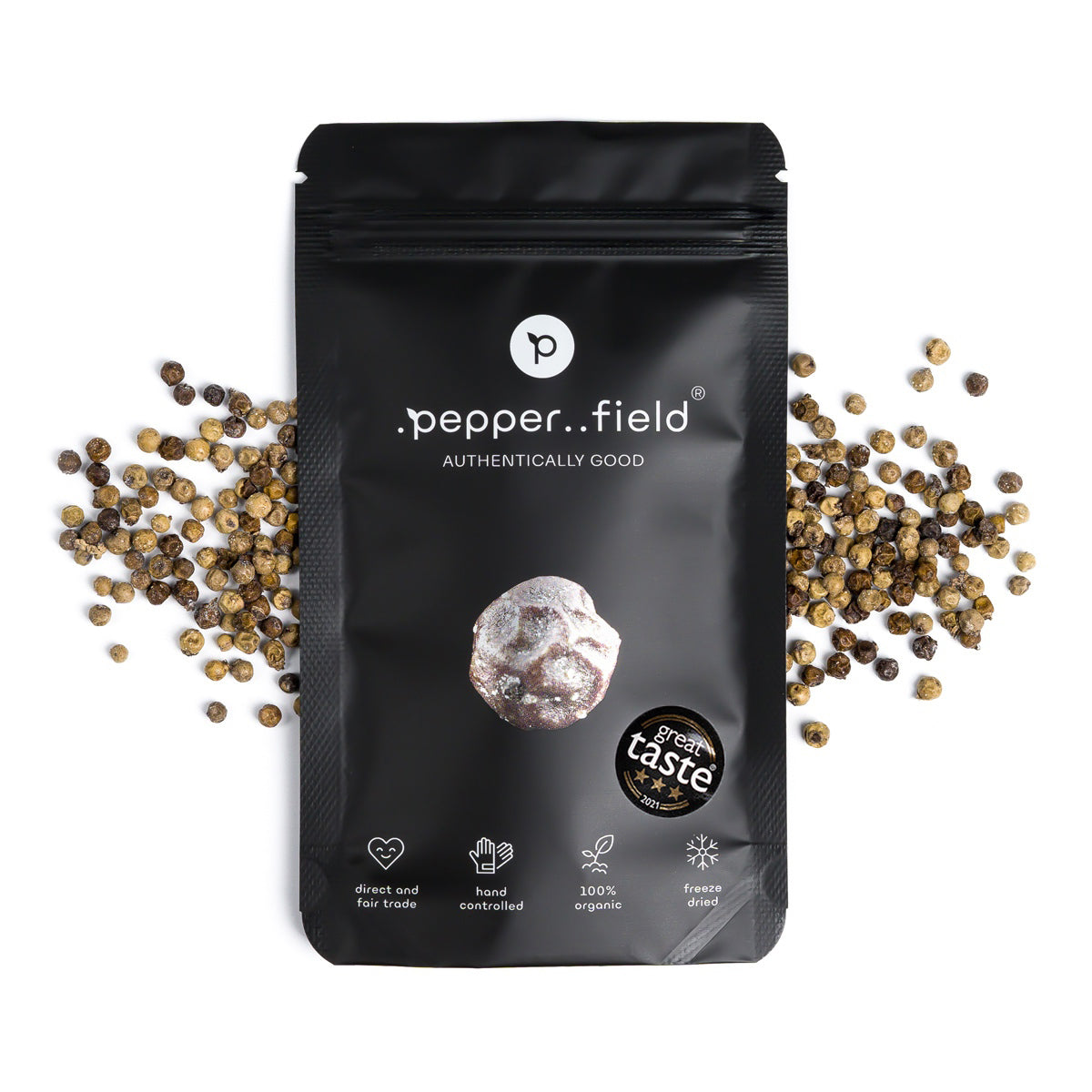 Kampotské zelené lyofilizované korenie s soľou - EXCLUSIVE doypack 50 g