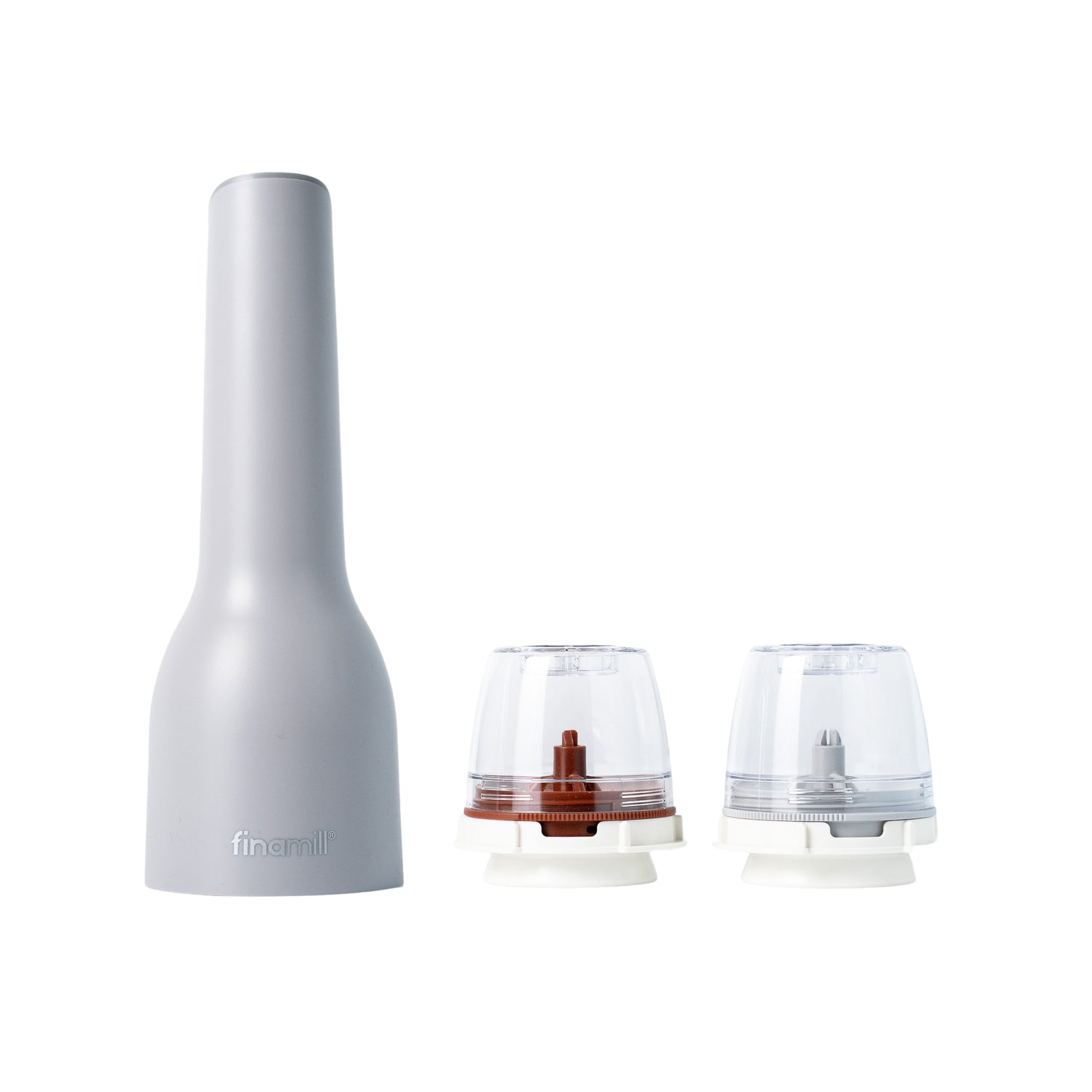 FinaMill Gift Set – Gray Rechargeable Grinder with Two Compartments 