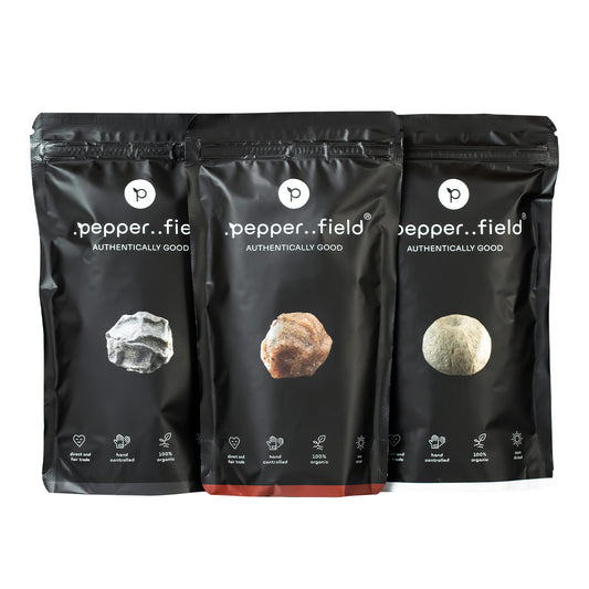 Kampot black, red and white pepper (3x250g)