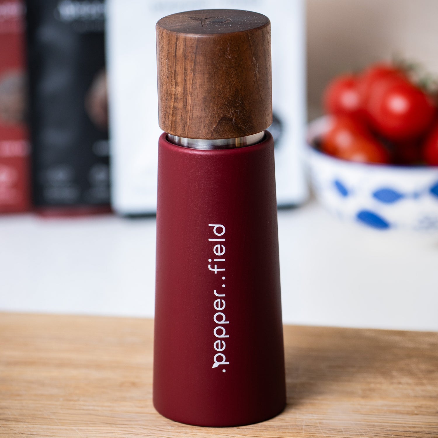 Dark gray wooden original .pepper..field Grinder 